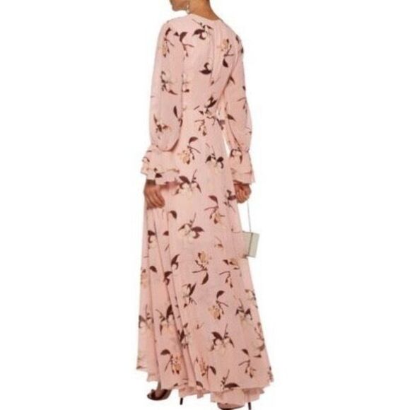 Mikael Aghal Floral Ruffle Maxi Dress - Picture 3 of 8